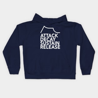 Attack, Decay, Sustain, Release Synthesizer Kids Hoodie